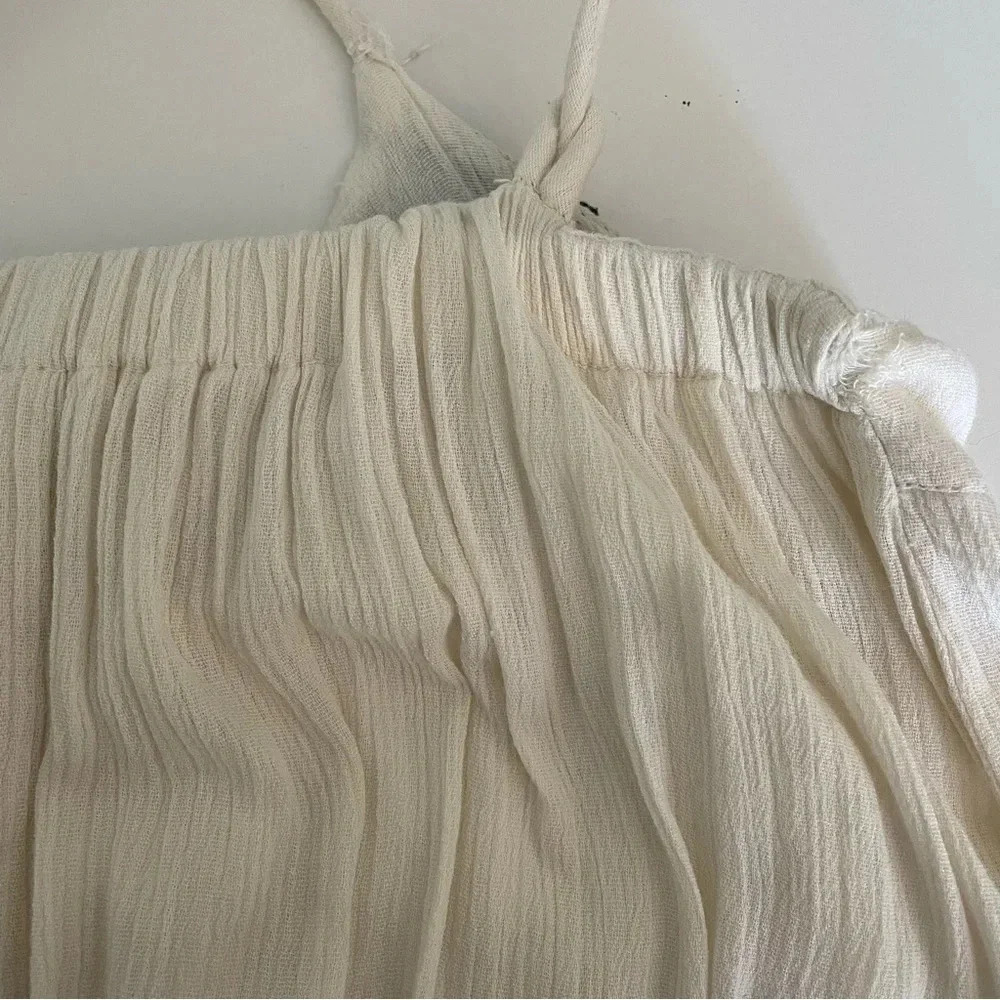 Denim & Supply Ralph Lauren Boho Maxi Dress Cream Embroidered Crochet Lined XS - Picture 14 of 14